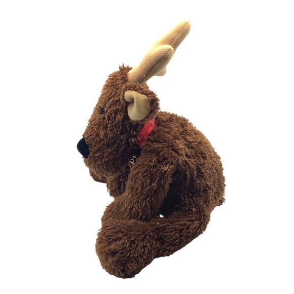 Vtg Hallmark Comet Reindeer Plush Moose Stuffed Animal Toy Antlers 12" Sparkly - Picture 4 of 8